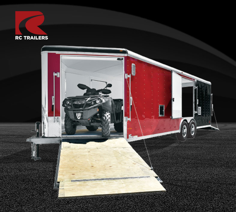 Combination Round Top Snowmobile & Car Hauler